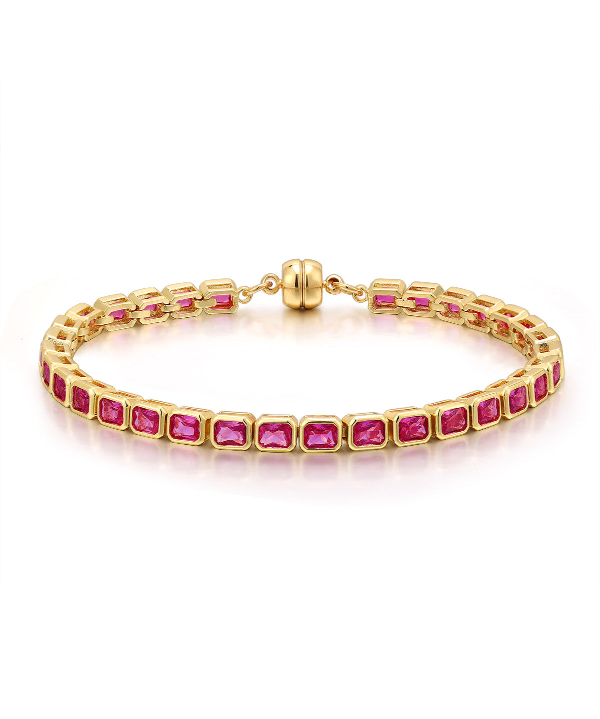 Pulseira Bisel Ballier Rosa - Ouro 18K | SILLENE