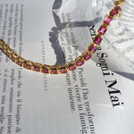 Pulseira Bisel Ballier Rosa - Ouro 18K em uso | SILLENE