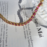 Pulseira Bisel Ballier Rosa - Ouro 18K em uso | SILLENE