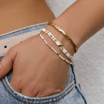 Pulseira Cami Areia - Ouro 18K | SILLENE