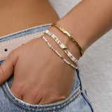 Pulseira Cami Areia - Ouro 18K | SILLENE