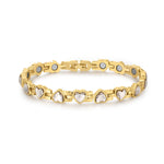 Pulseira Coração Cravejado - Ouro 18K | SILLENE