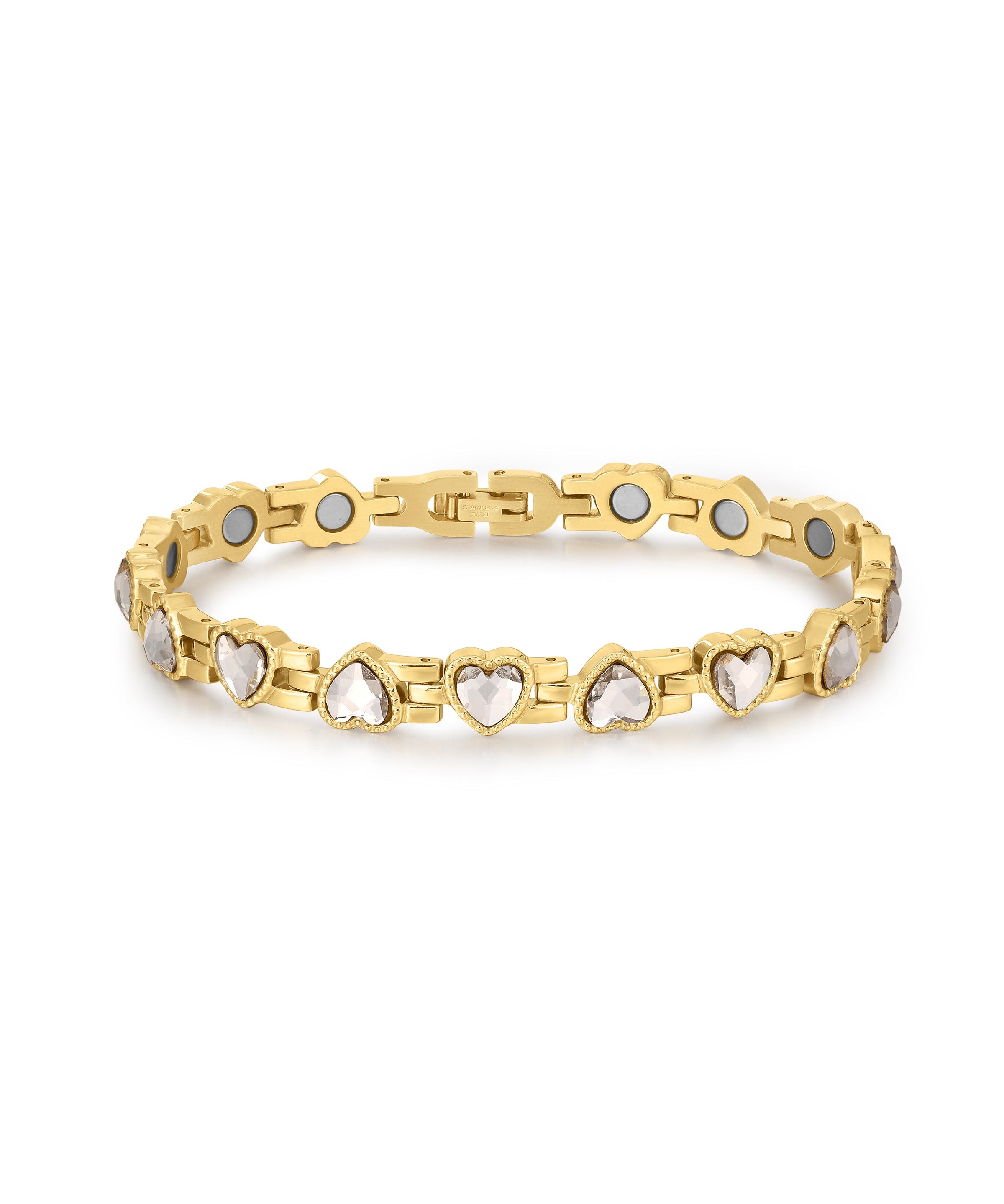 Pulseira Coração Cravejado - Ouro 18K | SILLENE