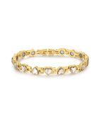 Pulseira Coração Cravejado - Ouro 18K | SILLENE