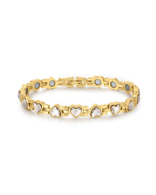 Pulseira Coração Cravejado - Ouro 18K | SILLENE