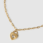 Pulseira Coração Ruby Cristal - Ouro 18K | SILLENE