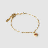 Pulseira Coração Ruby Vermelho - Ouro 18K | SILLENE