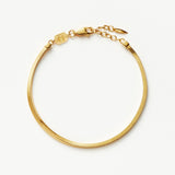 Pulseira Corrente Cobra Quadrada - Ouro 18K | SILLENE