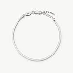 Pulseira Corrente Cobra Quadrada - Prata | SILLENE