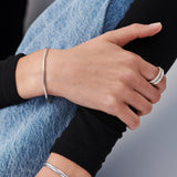 Pulseira Corrente Cobra Quadrada - Prata | SILLENE