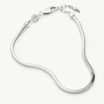 Pulseira Corrente Cobra Quadrada - Prata | SILLENE