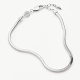 Pulseira Corrente Cobra Quadrada - Prata | SILLENE