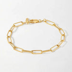 Pulseira Corrente Paperclip - Ouro 18K | SILLENE