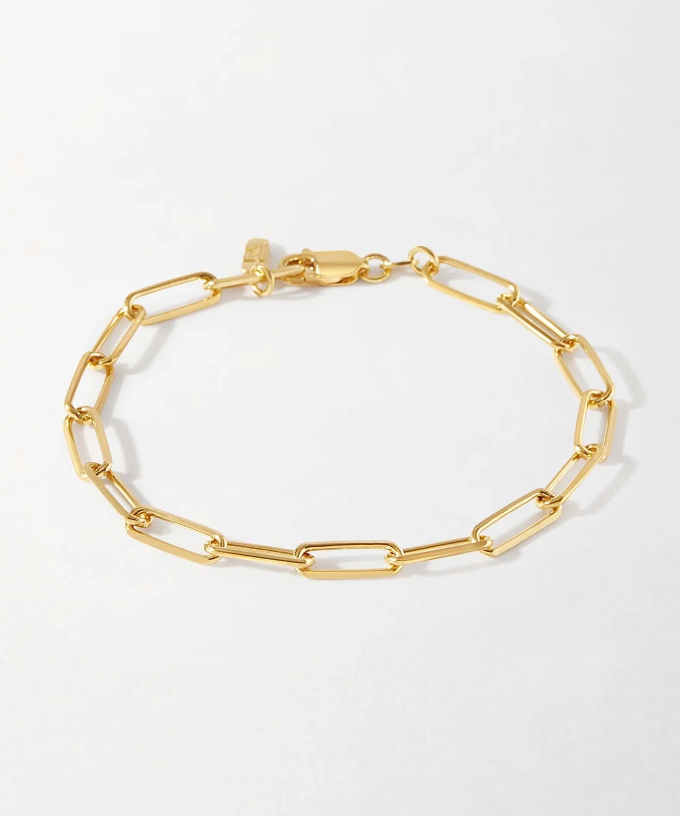 Pulseira Corrente Paperclip - Ouro 18K | SILLENE
