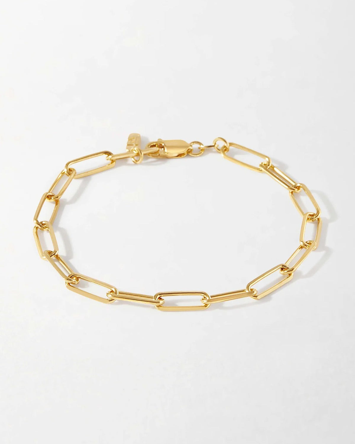 Pulseira Corrente Paperclip - Ouro 18K | SILLENE
