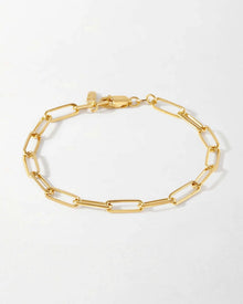 Pulseira Corrente Paperclip - Ouro 18K | SILLENE