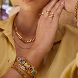 Pulseira Elkie - Ouro 18K | SILLENE - uso
