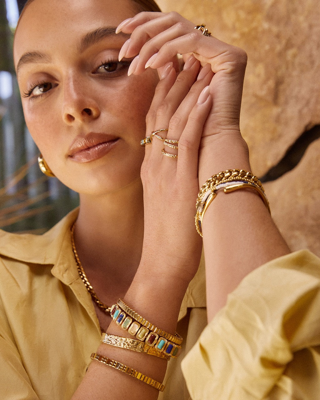 Pulseira Elkie - Ouro 18K | SILLENE - uso