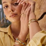 Pulseira Elkie - Ouro 18K | SILLENE - uso