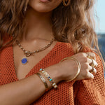 Pulseira Elkie - Ouro 18K | SILLENE - uso
