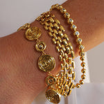 Detalhe da Pulseira Elos Celine - Ouro 18K | SILLENE