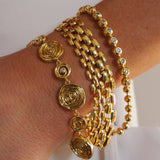 Detalhe da Pulseira Elos Celine - Ouro 18K | SILLENE