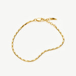 Pulseira Elos Retangulares - Ouro 18K | SILLENE