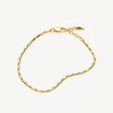 Pulseira Elos Retangulares - Ouro 18K | SILLENE
