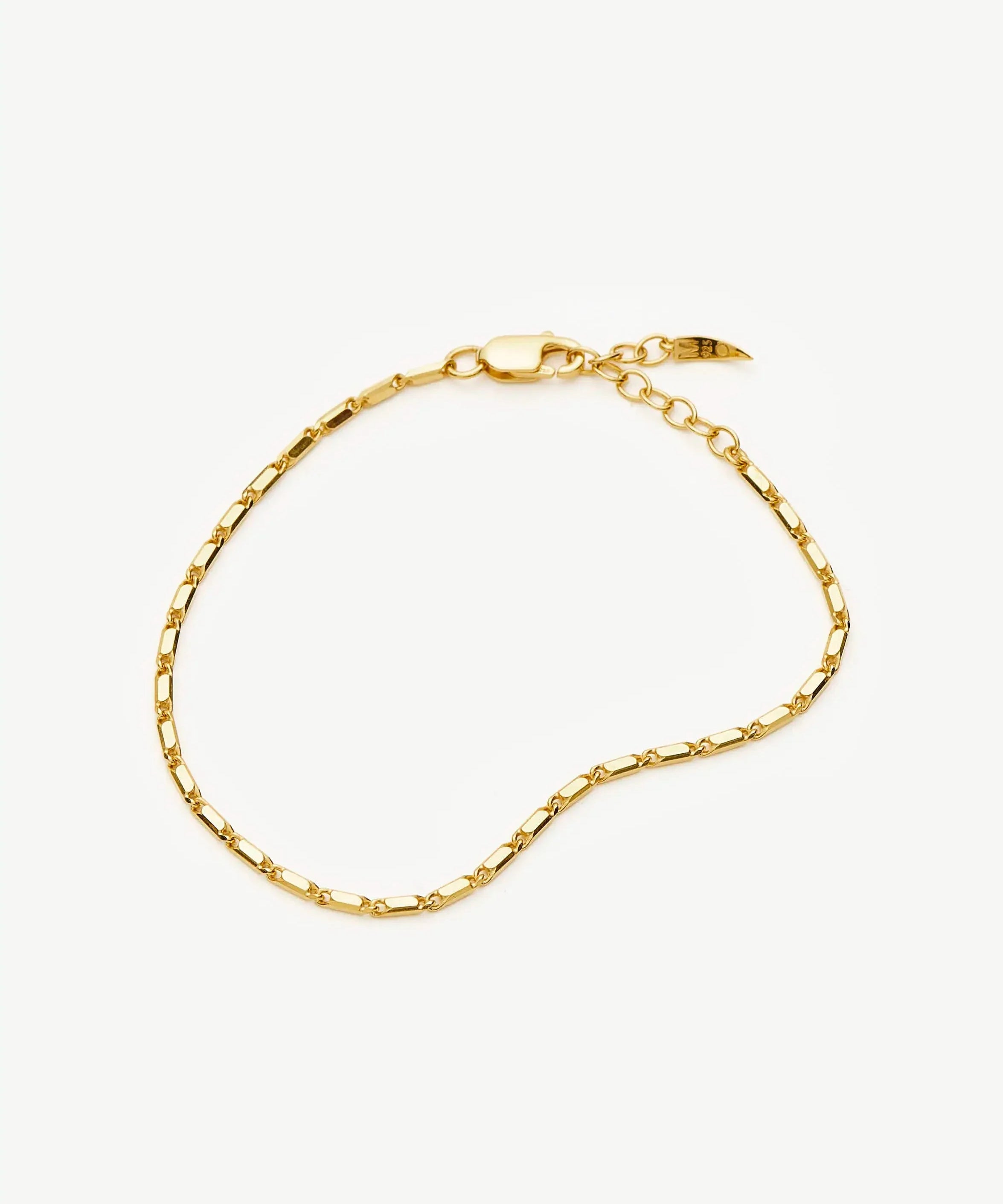 Pulseira Elos Retangulares - Ouro 18K | SILLENE
