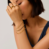 Pulseira Elos Retangulares - Ouro 18K | SILLENE