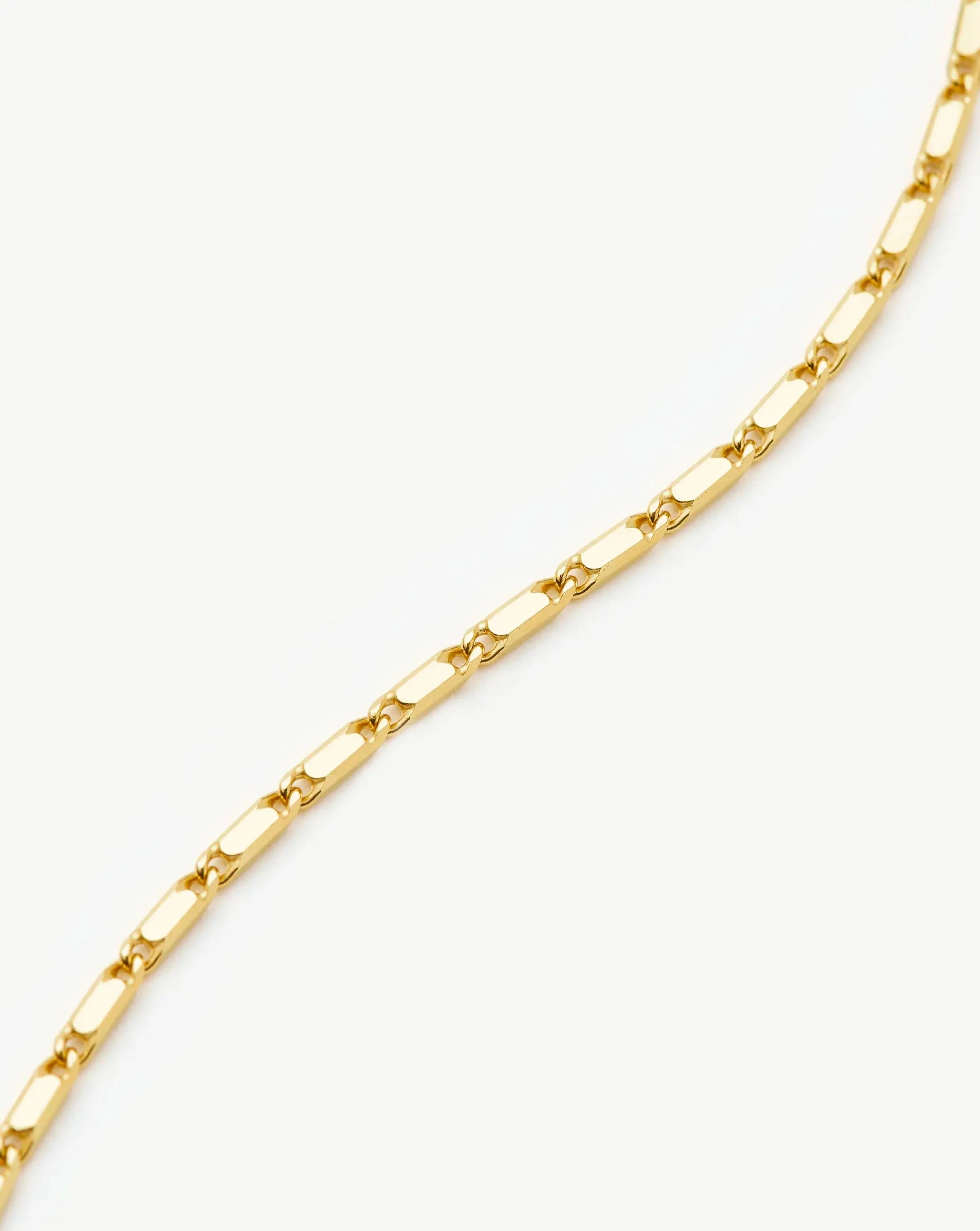 Pulseira Elos Retangulares - Ouro 18K | SILLENE