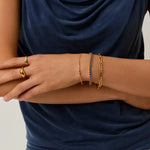 Pulseira Elos Retangulares - Ouro 18K | SILLENE