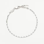 Pulseira Elos Retangulares - Prata | SILLENE