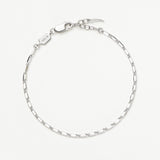 Pulseira Elos Retangulares - Prata | SILLENE