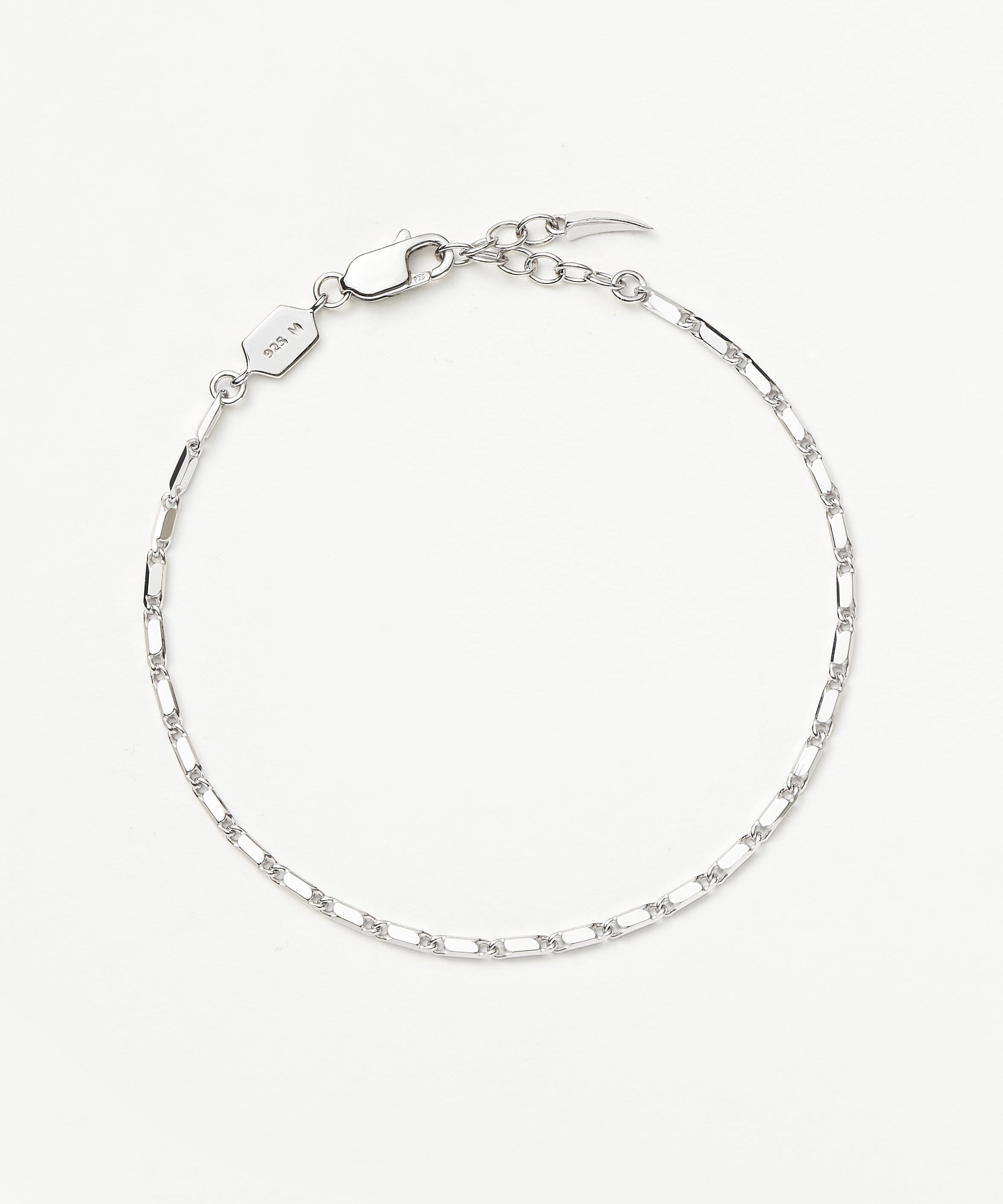 Pulseira Elos Retangulares - Prata | SILLENE