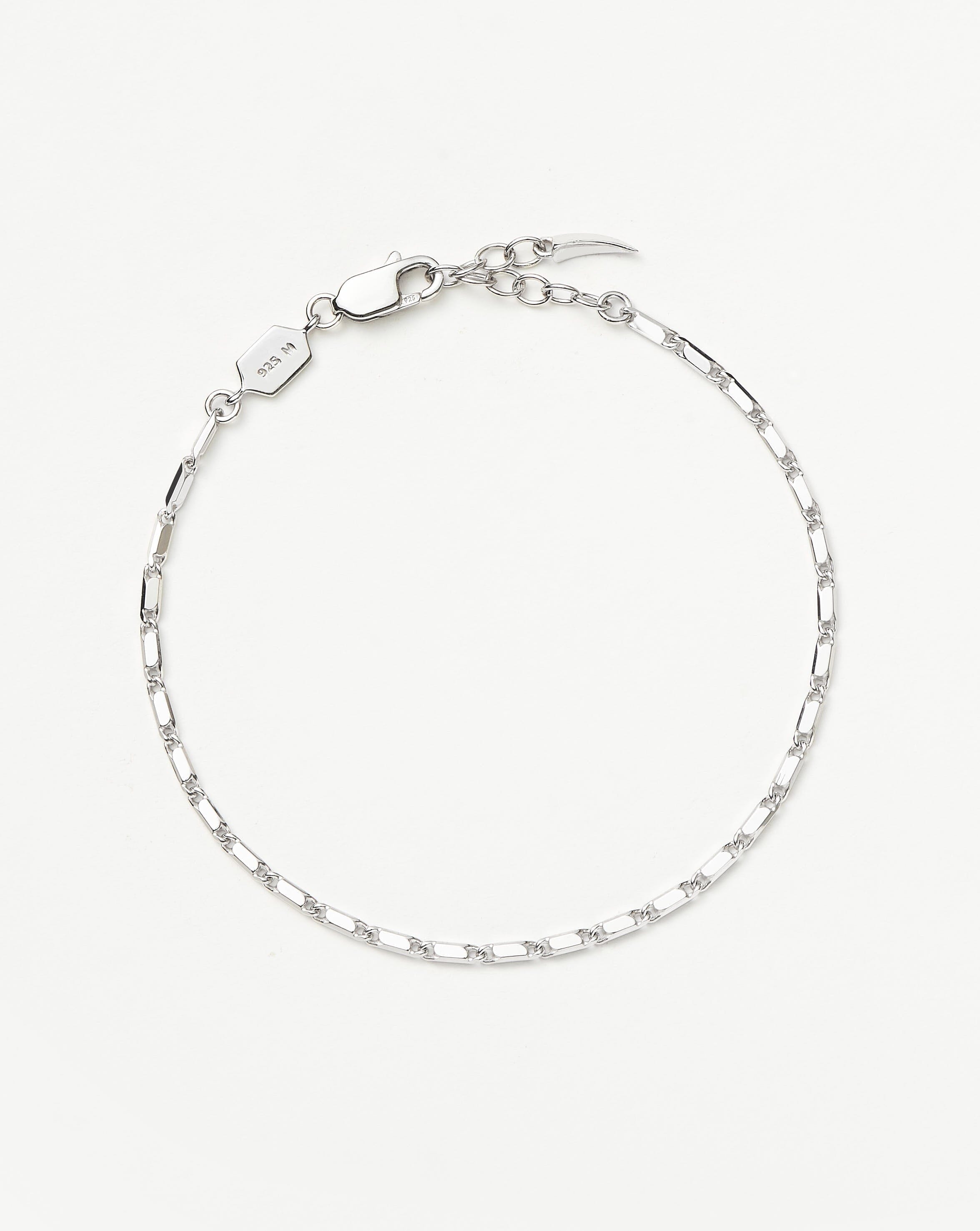 Pulseira Elos Retangulares - Prata | SILLENE