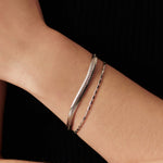 Pulseira Elos Retangulares - Prata | SILLENE