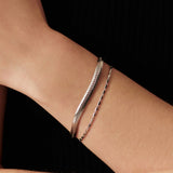Pulseira Elos Retangulares - Prata | SILLENE