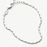 Pulseira Elos Retangulares - Prata | SILLENE