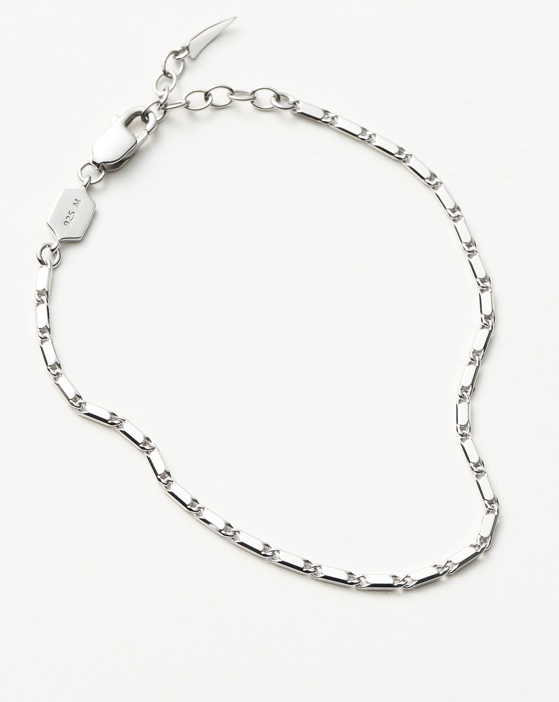 Pulseira Elos Retangulares - Prata | SILLENE