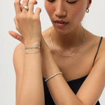 Pulseira Elos Retangulares - Prata | SILLENE