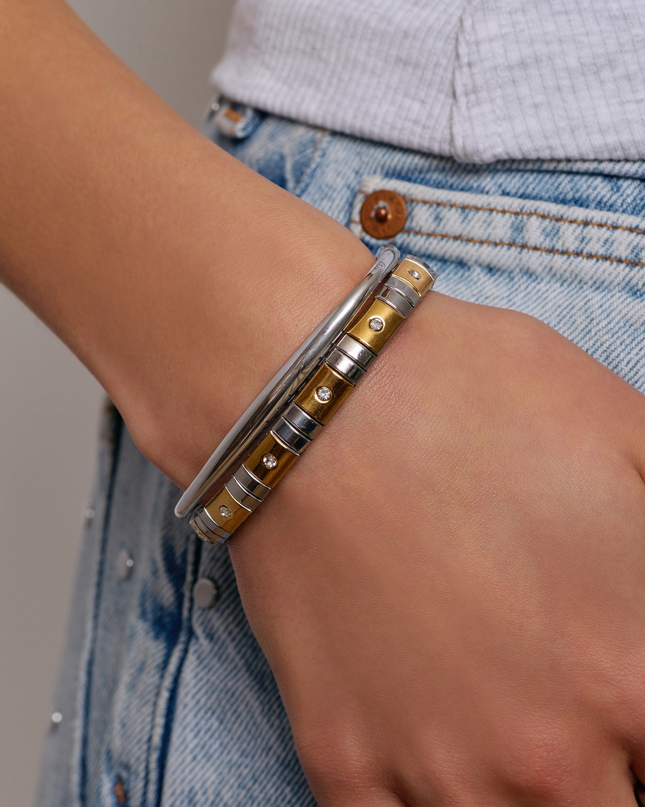 Pulseira Emma - Ouro e Prata | SILLENE