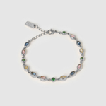Pulseira Isadora Multicolor - Prata | SILLENE