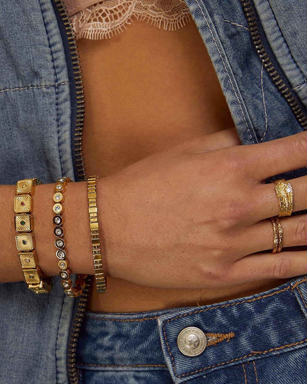 Pulseira Jasper - Ouro 18K | SILLENE