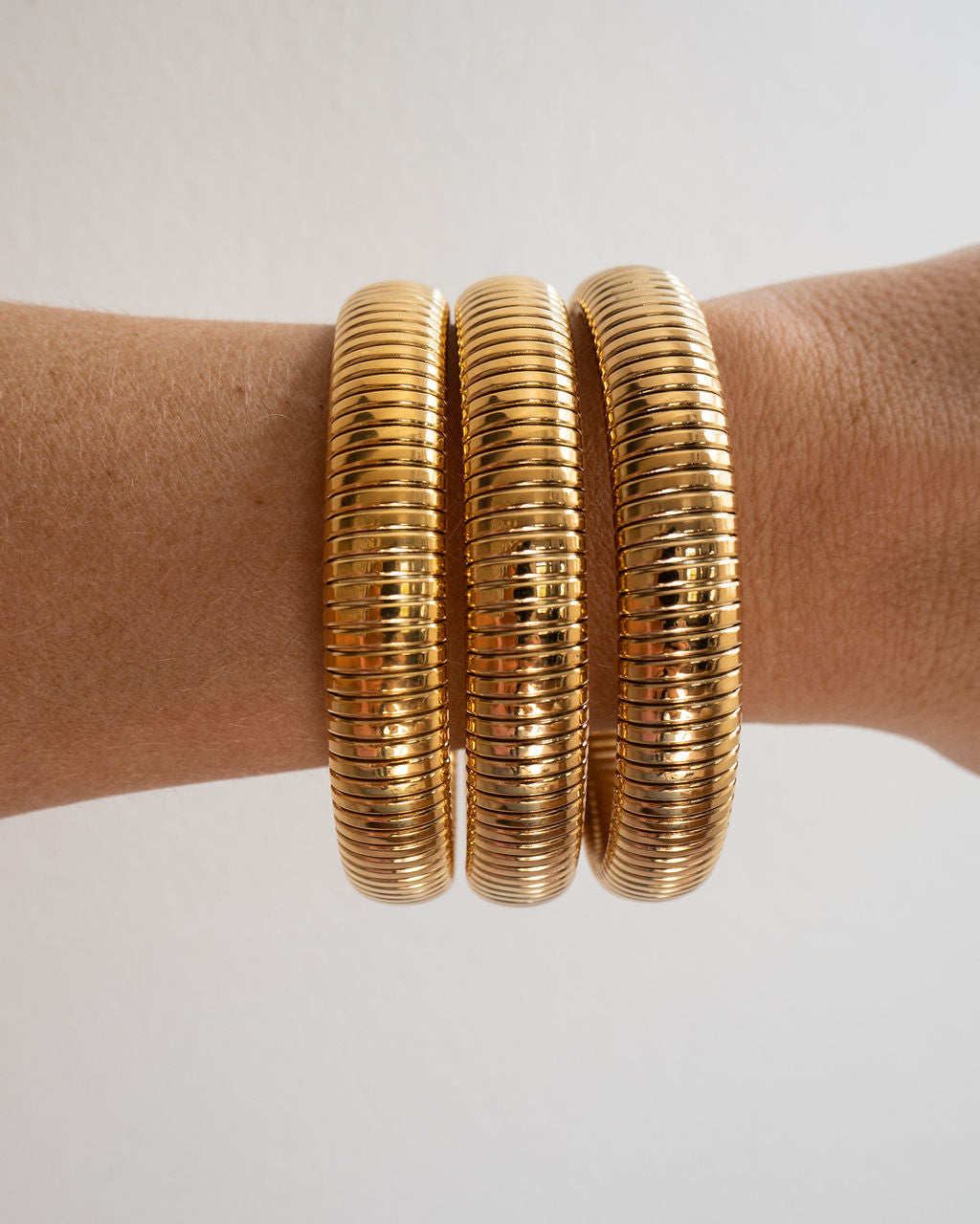 Pulseira Kit Corrente Cobra (3 unidades) - Ouro 18K | SILLENE