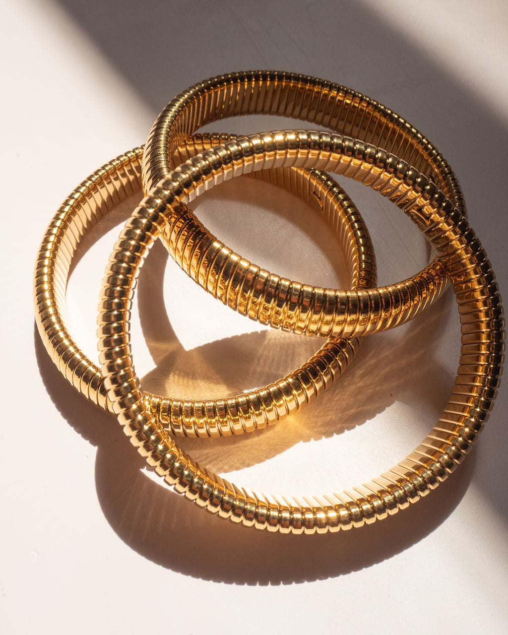 Pulseira Kit Corrente Cobra (3 unidades) - Ouro 18K | SILLENE