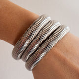 Pulseira Kit Corrente Cobra (3 unidades) - Prata | SILLENE