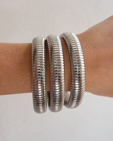 Pulseira Kit Corrente Cobra (3 unidades) - Prata | SILLENE