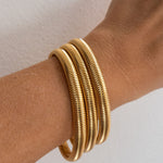 Pulseira Kit Mini Corrente Cobra (3 unidades) - Ouro 18K | SILLENE