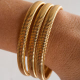 Pulseira Kit Mini Corrente Cobra (3 unidades) - Ouro 18K | SILLENE